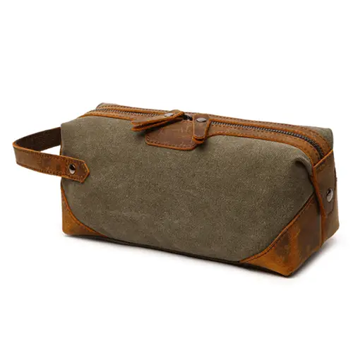 New Custom Wholesale Luxury Mens Travel Toiletry Bag Hanging Dopp Kit